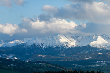 The Tatra mountain range in Poland.