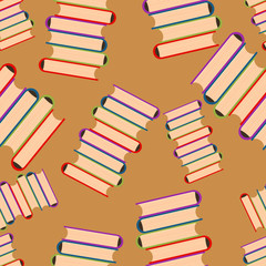 Vector books pattern. Seamless repeated pattern can be used for wallpaper, pattern, backdrop, surface textures.