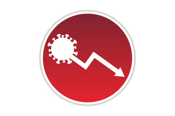 Financial crisis concept. Template for background, banner, poster with text inscription. Vector EPS10 illustration.