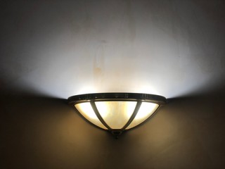 light lamp on the wall