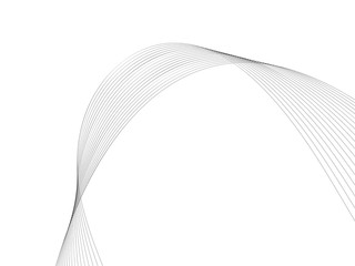 Abstract wave element for design. Digital frequency track equalizer. Stylized line art background. Vector illustration. Wave with lines created using blend tool. Curved wavy line, smooth stripe.