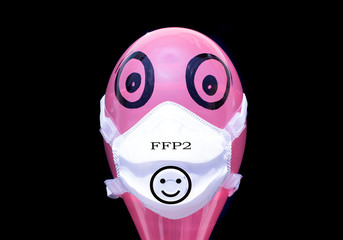 Masque FFP2 pour la protection du visage contre virus, allergie, épidémie et pandémie mondiale....