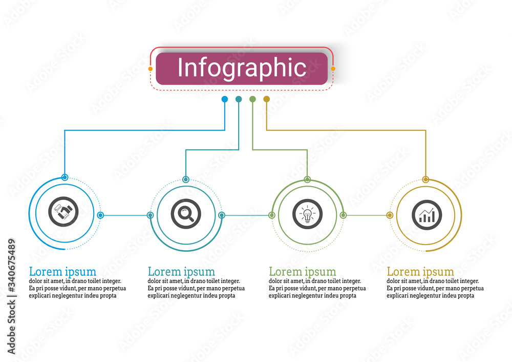 Poster infographic vector design template for illustration. presentation business infographic template with