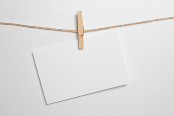 Polaroid photo frames. Square frame template with shadows isolated on transparent background.white sheet on clothesline with clothespin