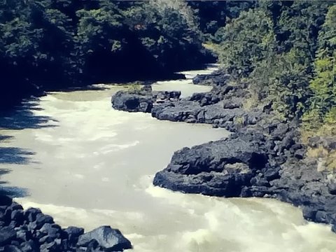 1960s vintage film. Blue Nile Falls, or Tissisat Falls, Ethiopia
