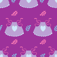 Vector woman apron pattern. Seamless repeated pattern can be used for wallpaper, pattern, backdrop, surface textures. Apron