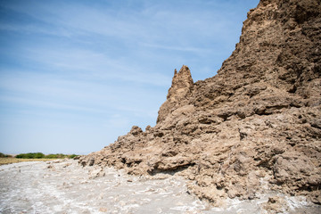 Fototapeta premium Landascape view of Lake Abbe