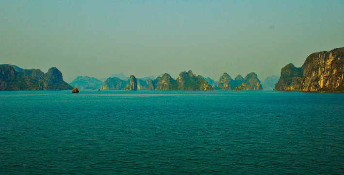 Ha Long bay Vietnam UNESCO from the sea