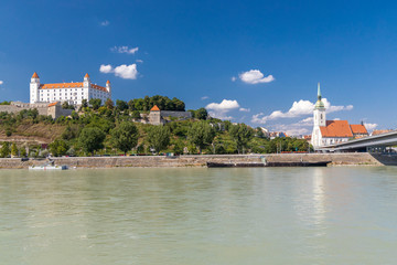 Bratislava castle and Danube river, Slovakia