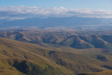 Mountain autumn. Bermamyt plateau, sunset