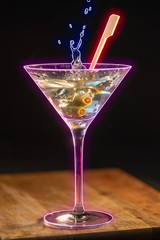 Neon Cocktail glass