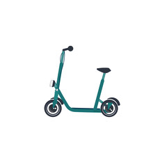 Electric scooter. Scooter on a white background. Walking transport for the city