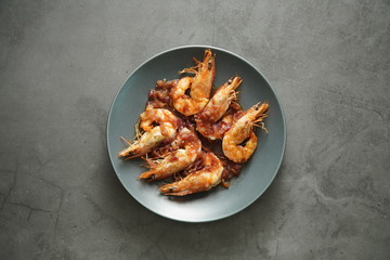 Stir Fried Shrimp with Tamarind Sauce with studio light delicious looking