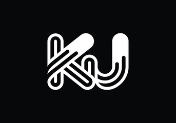 Fototapeta na wymiar Initial Monogram Letter K J Logo Design Vector Template. KJ Letter Logo Design