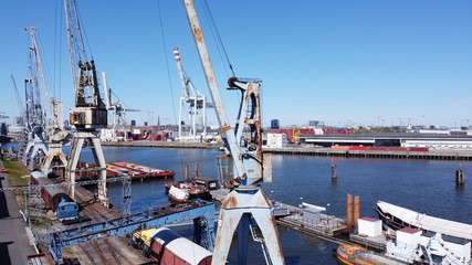 Alter Kran am Hamburger Hafen