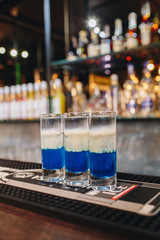 Stock Photo - Colorful cocktail on the bar table in restauran