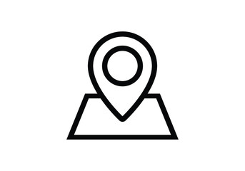 Location Pin Icon for Mapping and Navigation Services in Digital Format