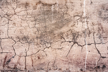 Texture of a concrete wall with cracks and scratches which can be used as a background