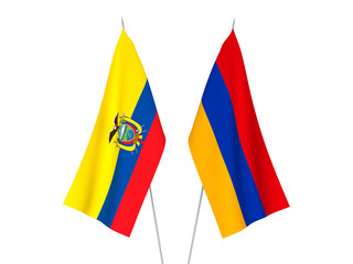 Ecuador and Armenia flags