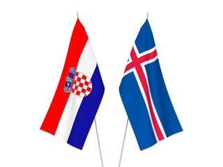 Croatia and Iceland flags