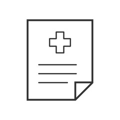 Patient card simple icon on white background. Vector illustration.
