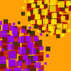 Abstract geometric background with overlapping squares. Vector