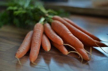 fresh carrots from the garden