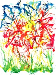 Watercolor illustration abstract colorful background