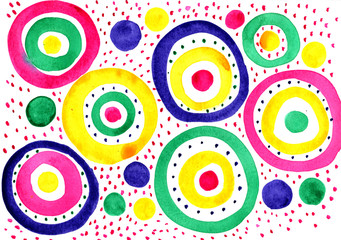 Watercolor illustration abstract colorful background