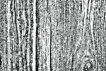 Grunge texture of the wood surface, unevenly erased. Abstract rough background with noise, dirt and spots. Vector illustration. Overlay template.