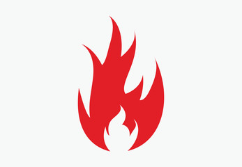 Red flames symbol for fire
