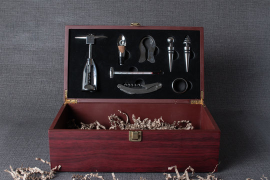 Coleccion de saca corcho para vinos con caja 