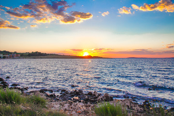 Chorwacja Wyspa Vir zachód słońca