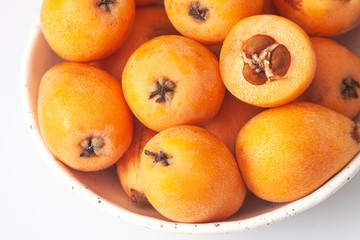 Fresh, ripe loquat -Eriobotrya Japonica