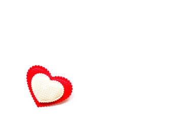 heart isolated on a white background, copy space