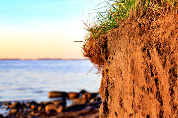 Soil profile of a Cambisol or Inceptisol formed of till on a cliff at the Baltic Sea near Fehmarn...