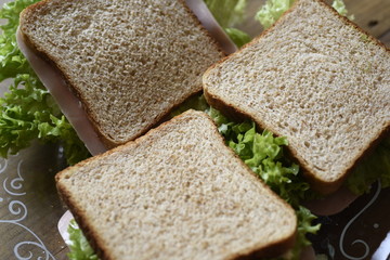 ham and vegetable sandwich