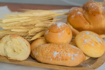 Still life of red grapes, top view