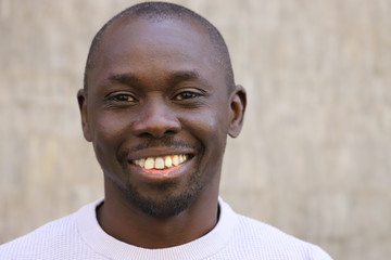 Smiling African Black Man Portrait 