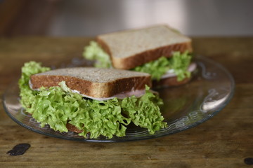 sandwich with tuna and vegetables