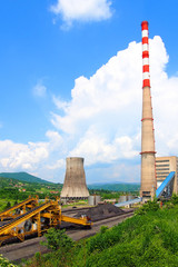 Fossil Fuel Coal Burning Electrical Power Plant