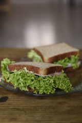 sandwich with ham and cheese