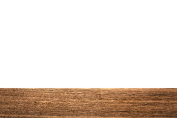 Lower third of wood and the rest white background