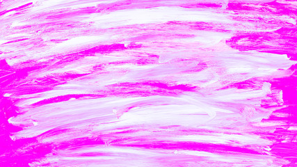 Abstract pink painted background. Abstract art background. Pattern with liquid paints. Acrylic paint texture with pink brush strokes. Blank for wallpaper