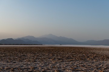 Landscape view of lake Assal