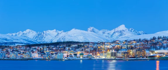 Foto op Plexiglas Panoramic view on Tromso, Norway, Tromso At Winter Time, Norway © Dmitry Pistrov
