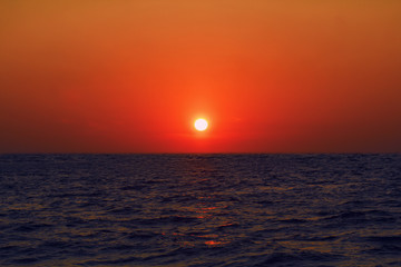 sunset in the sea