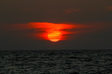 sunset over the ocean