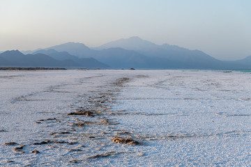 Landscape view of lake Assal
