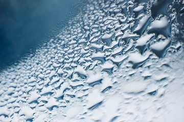 water drops on glass